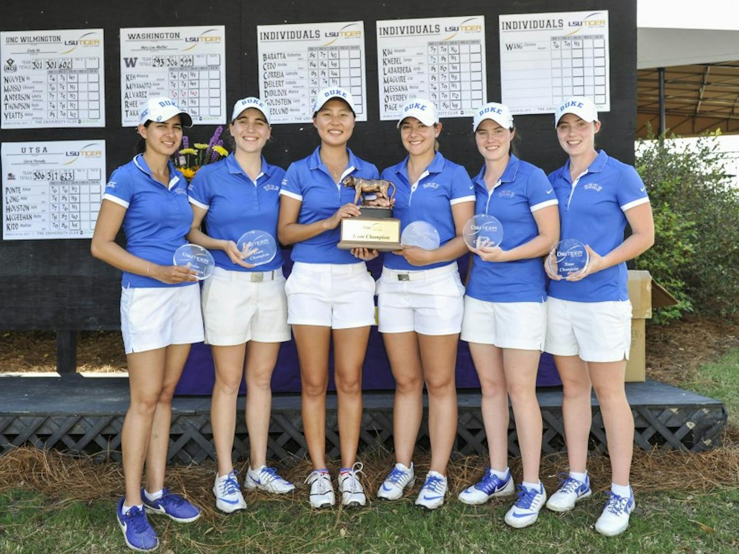 The Blue Devils won their first stroke-play title of 2016-17 and look to be playing their best golf of the year with the postseason around the corner.