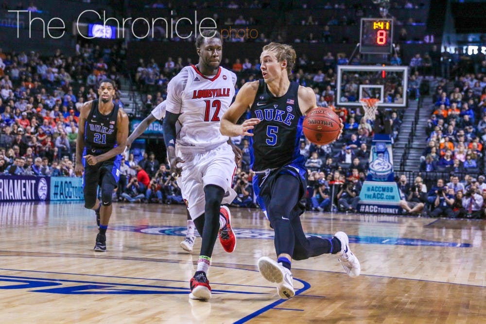 <p>Duke's guards will need to make a lot of 3-pointers to keep pace with North Carolina's high-powered offense in Friday's ACC tournament semifinals.</p>