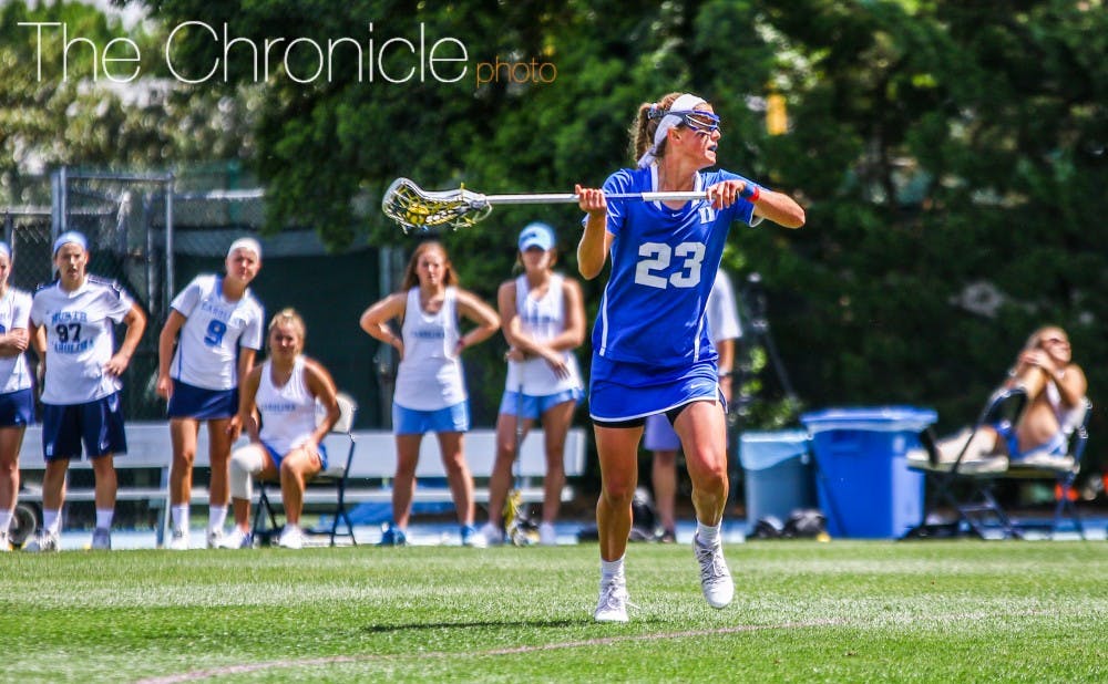 <p>A preseason All-ACC selection, junior midfielder&nbsp;Maddie Crutchfield notched six assists in the team's scrimmage against Delaware.</p>