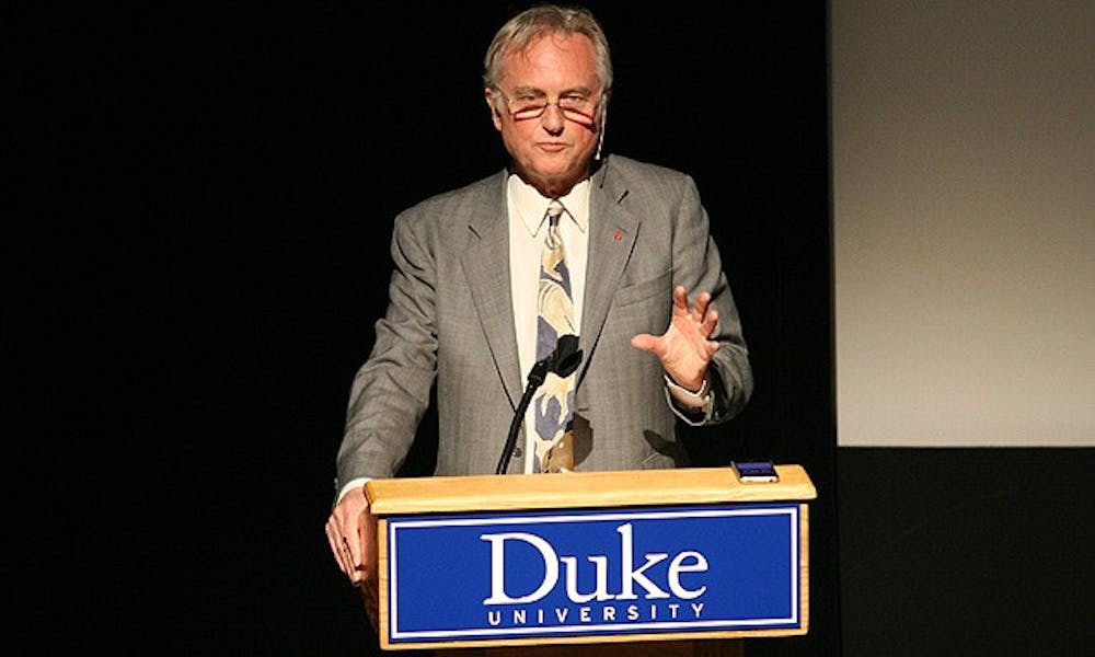 Author and evolutionary biologist Richard Dawkins spoke in Page Auditorium Sunday on the evidence for evolution.
