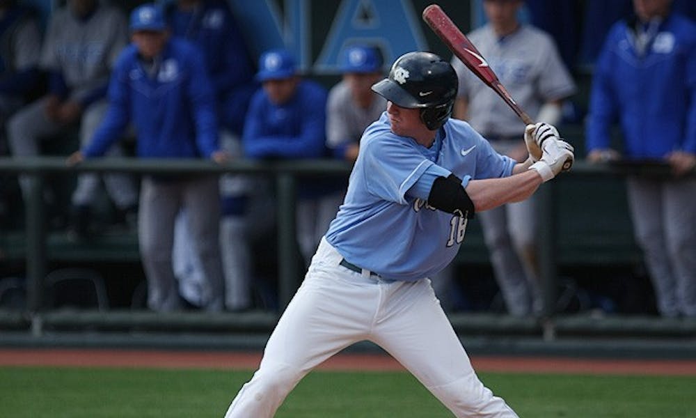 North Carolina’s Colin Moran hit a three-run homer in the bottom of the ninth to push the game into extra innings.