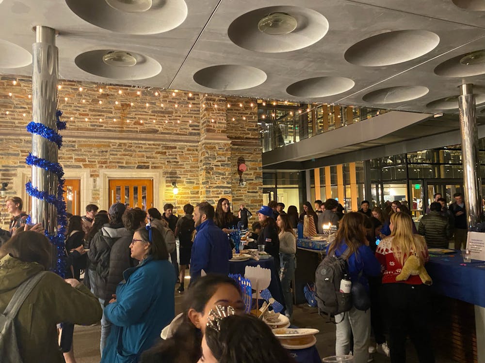 <p>Students celebrated Hanukkah Wednesday night at the annual Latkapalooza event, where they enjoyed latkes, donuts and community.</p>