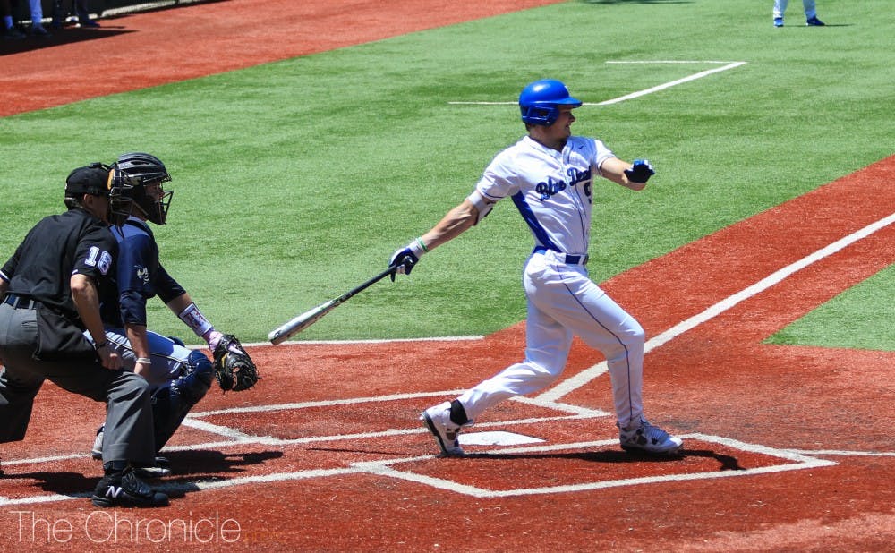 Griffin Conine hit a two-run home run to give Duke the lead in its lone win against Vanderbilt.