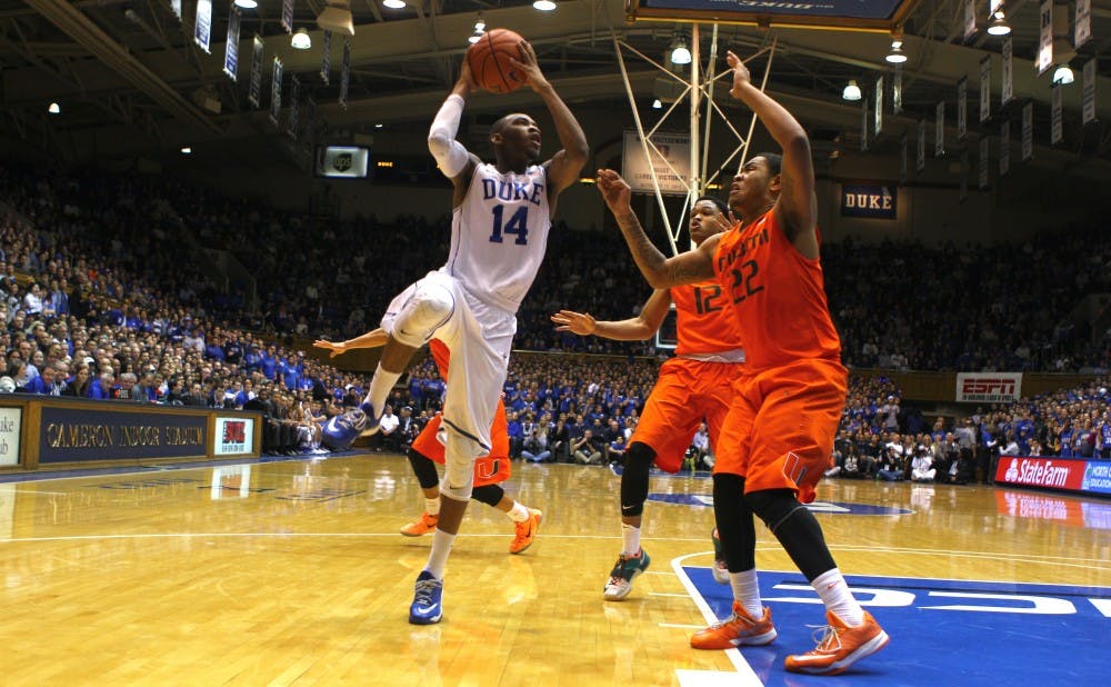 Junior Rasheed Sulaimon had eight points in the first half, but finished just 5-of-14 from the floor.