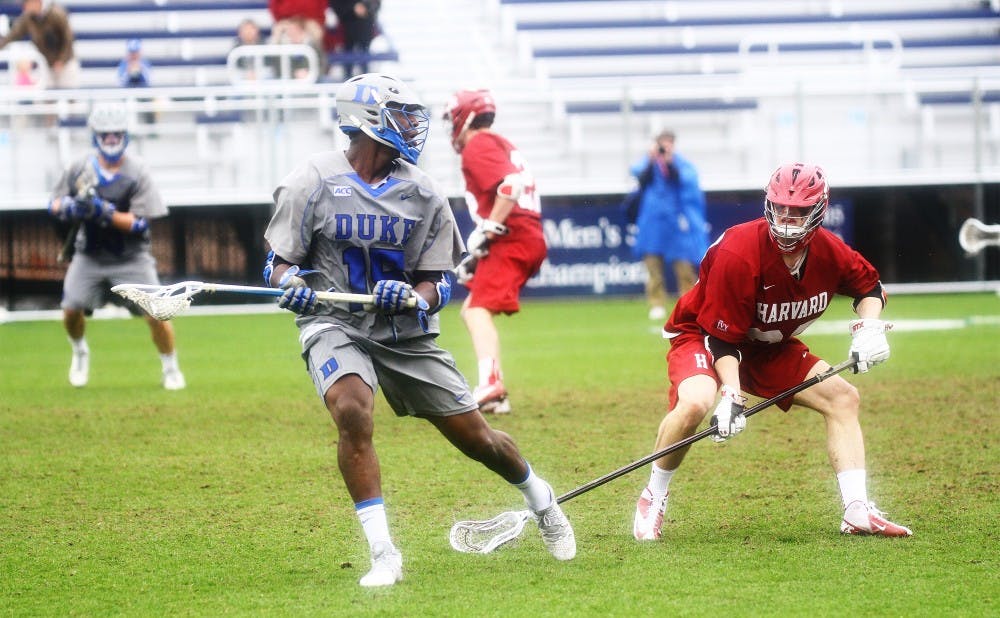 Sophomore Myles Jones had four goals and two assists as Duke clinched at least a share of the ACC title with a win against Virginia.