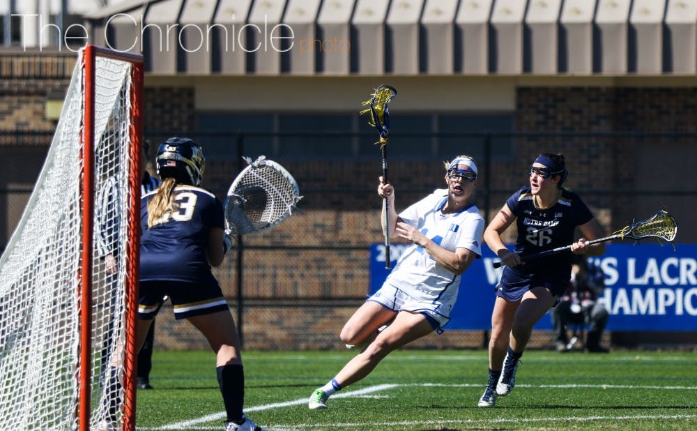 Sophomore Olivia Jenner posted a career-high seven points Sunday against Notre Dame, but the Blue Devils still suffered a hearbreaking loss.