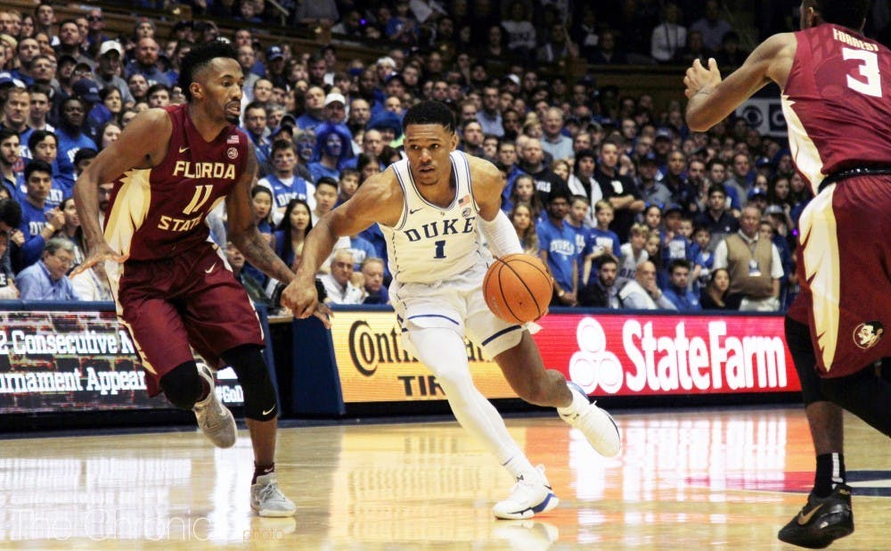 Trevon Duval scored or assisted on 17 of Duke's last 20 points and played the last 10 minutes of the game with four fouls.
