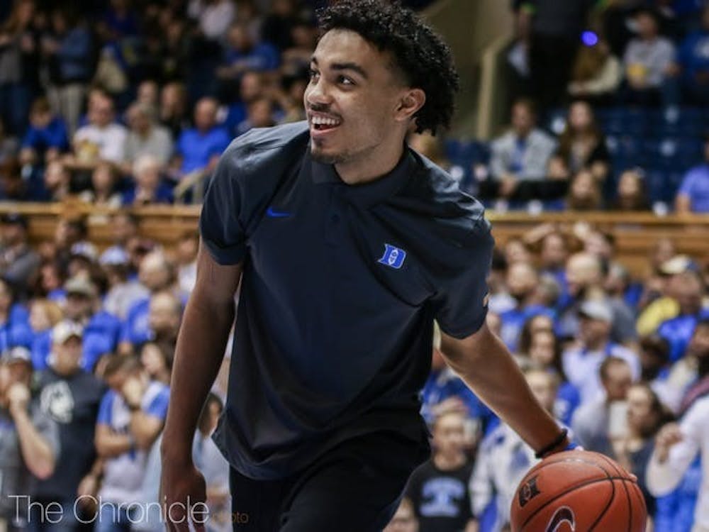 Tre Jones missed the Blue Devils' contests against Wofford and Brown with a foot injury.