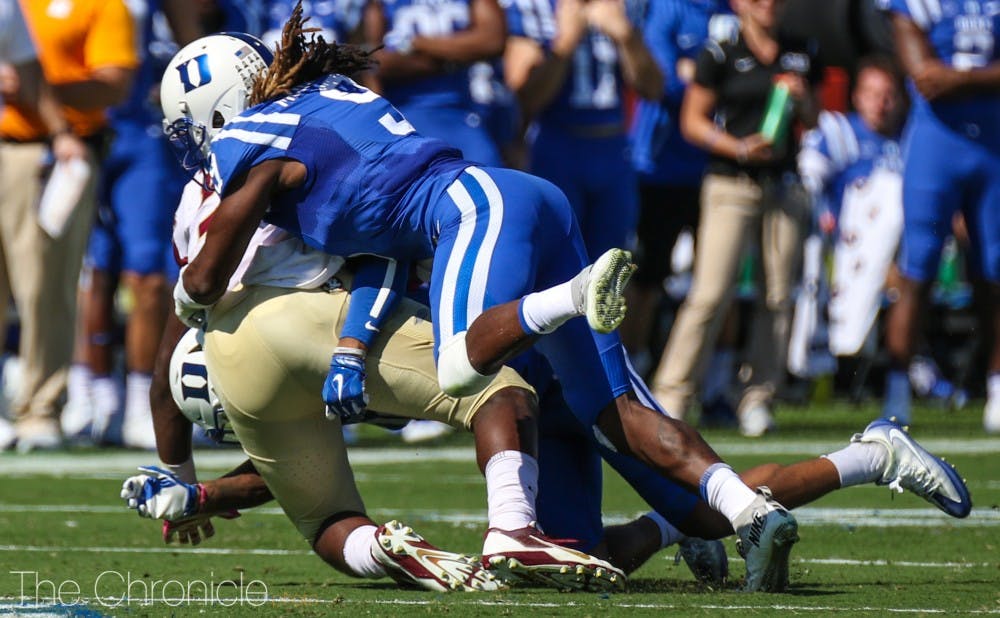 Jeremy McDuffie had a critical interception to swing the momentum in Duke's favor in the third quarter.