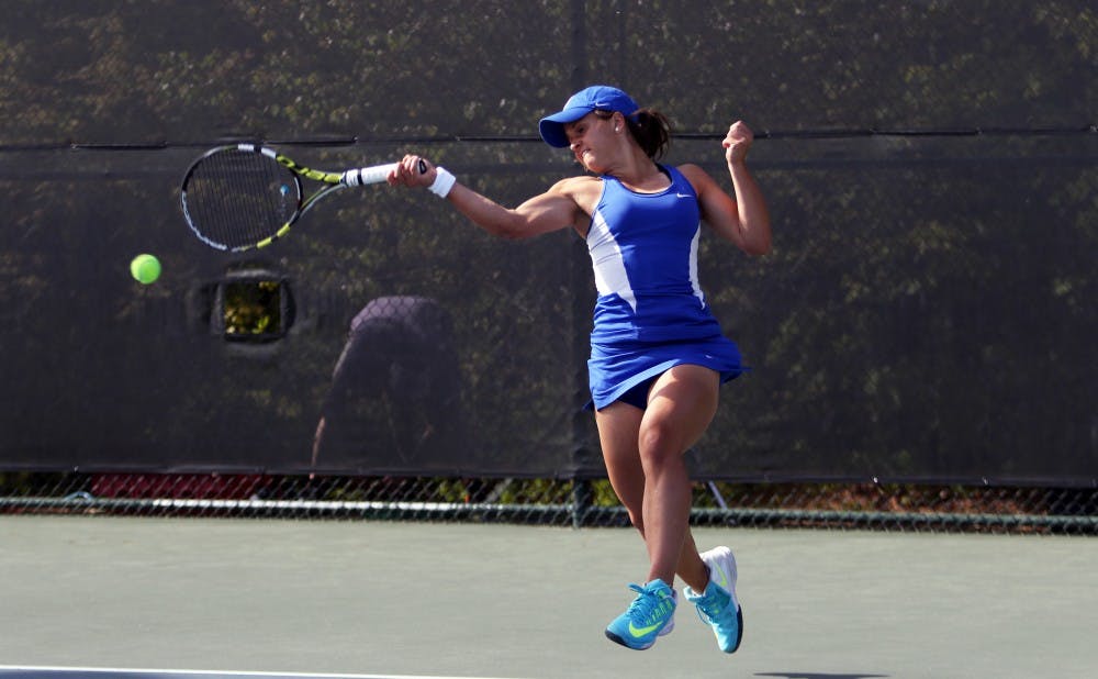 <p>Samantha Harris and the Blue Devils closed out their fall season this weekend in Durham.</p>