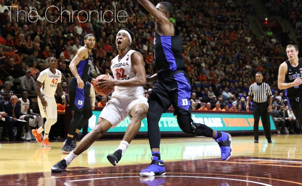 <p>Virginia Tech forward Zach LeDay averages more than 15 points per contest and has had to take on a bigger scoring load inside with Chris Clarke out for the rest of the&nbsp;season.&nbsp;</p>