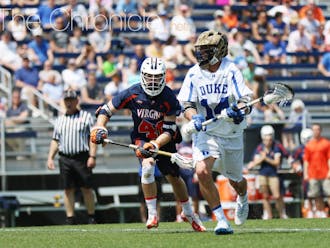 Justin Guterding had a hat trick last weekend against Marquette and is tied for the team lead with 40 goals this season.