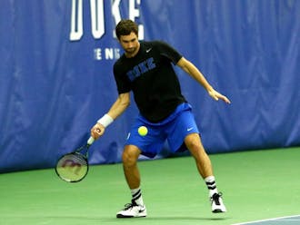Sophomore Catalin Mateas&nbsp;was one of two Blue Devils to reach the Round of 16 in this week's singles competition.&nbsp;