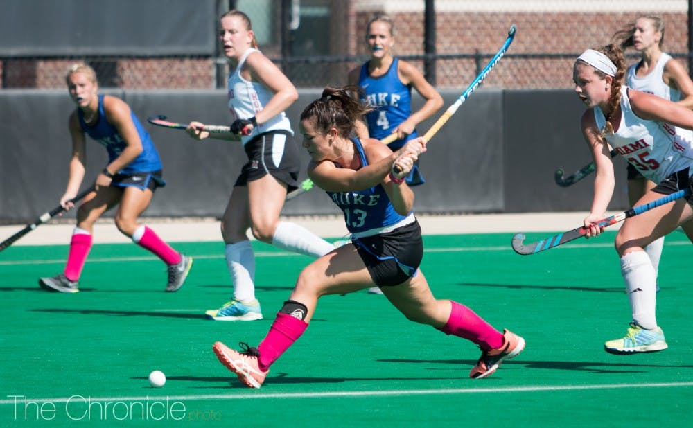 <p>Senior Rose Tynan will be a focal point of the Blue Devil offense in Maryland.</p>