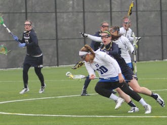 The Blue Devils dug themselves a six-goal hole Saturday and couldn't come all the way back, suffering their first loss of the year.