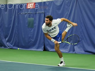 Sophomore Catalin Mateas posted one of the biggest singles wins of his career in the Blue Devils' loss.&nbsp;