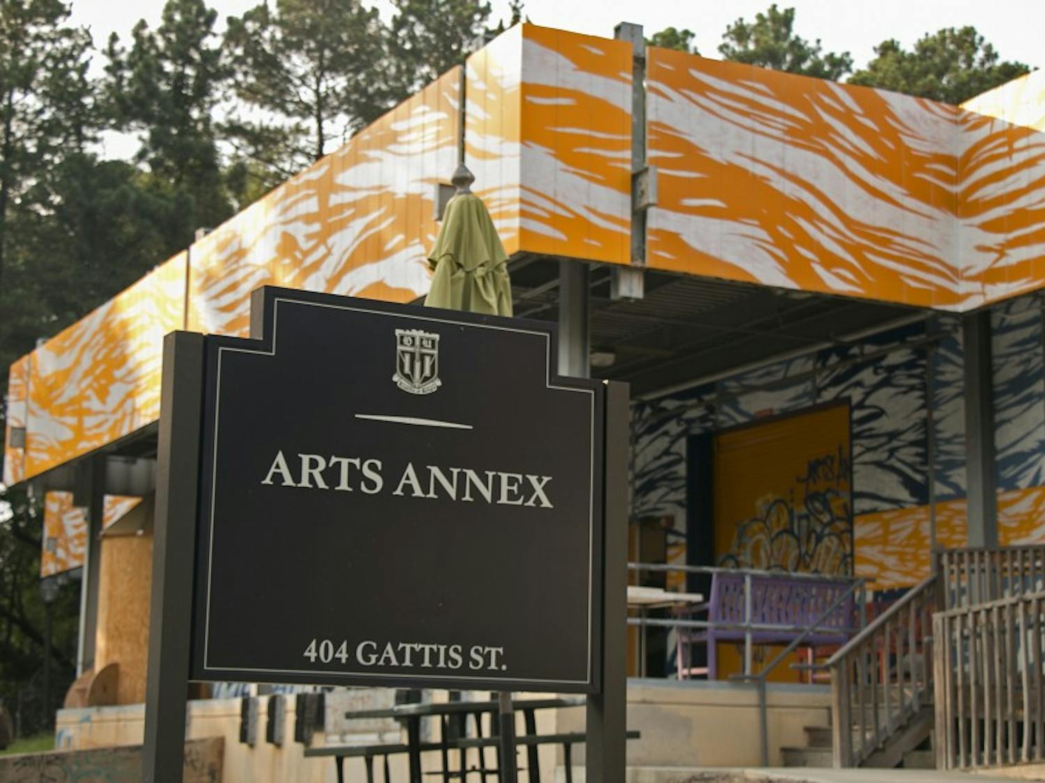 The Arts Annex sits on top of a hill between East and West Campus and offers students a place to explore their artistic side. 
