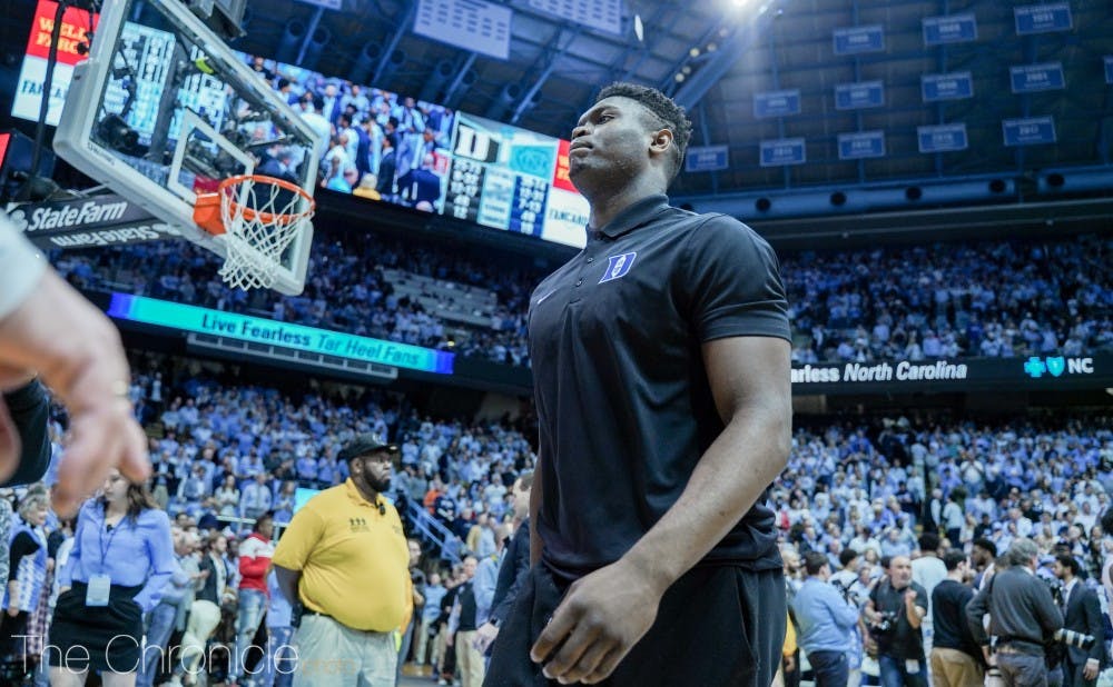 Zion Williamson didn't suit up Saturday night in Chapel Hill, but assuming all goes right this week, he'll make his return at the ACC tournament in Charlotte.