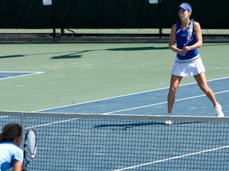 With a 6-4, 6-2 victory, senior Amanda Granson kicked off an early Duke rally, where the Blue Devils won the tournament’s first five sets.
