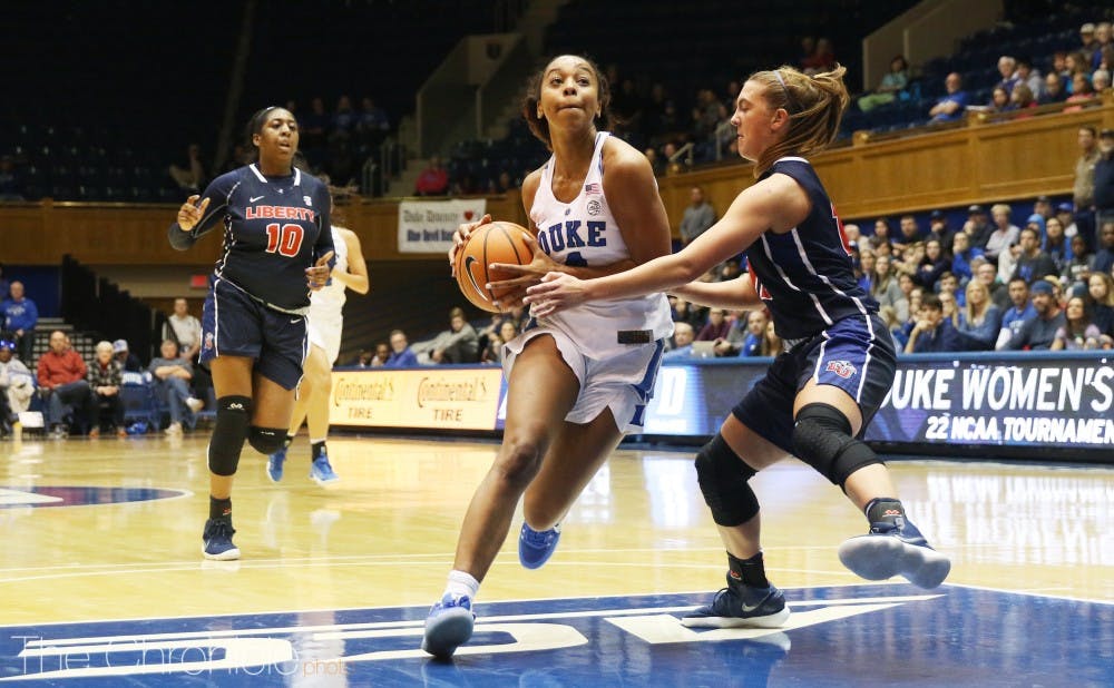 <p>Lexie Brown has impressed fans and her fellow teammates with her rookie play this season including Duke alumnus Jasmine Thomas.</p>
