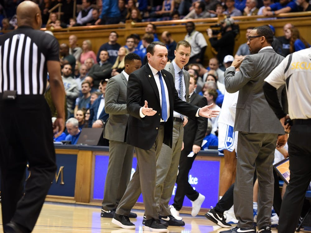 Despite the casual look from Mike Krzyzewski and the Duke coaching staff, the Blue Devils were all business Tuesday night.