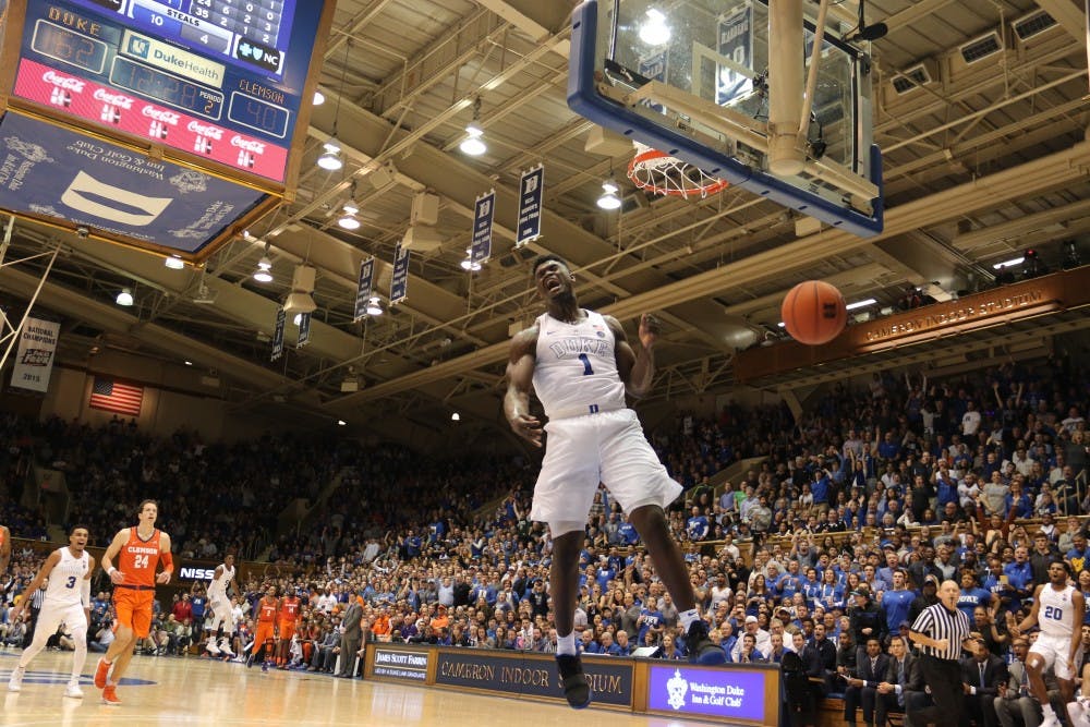 <p>Zion Williamson had another efficient half for Duke Tuesday.</p>