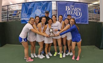 Knocking off three top-10 teams in Charlottesville, Duke captured its first ITA National Team Indoors championship since 2003.