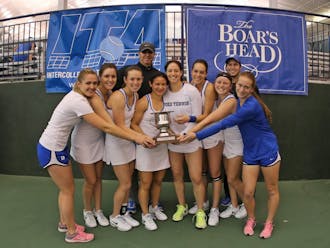 Knocking off three top-10 teams in Charlottesville, Duke captured its first ITA National Team Indoors championship since 2003.