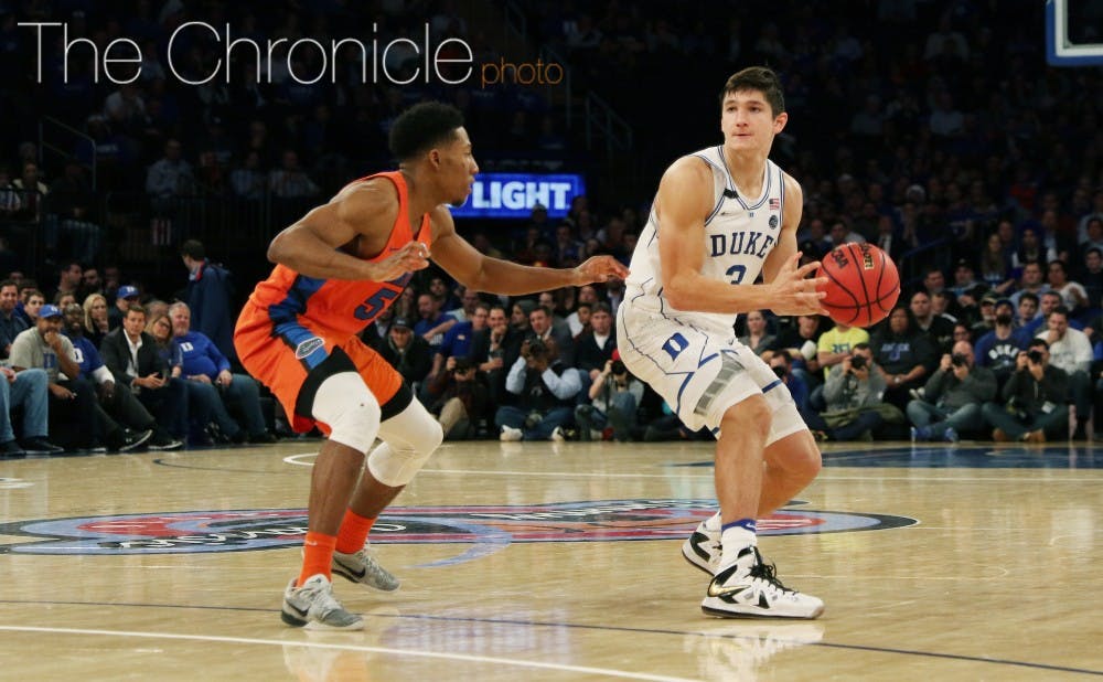 Junior Grayson Allen is coming off a 34-point performance against UNLV.&nbsp;