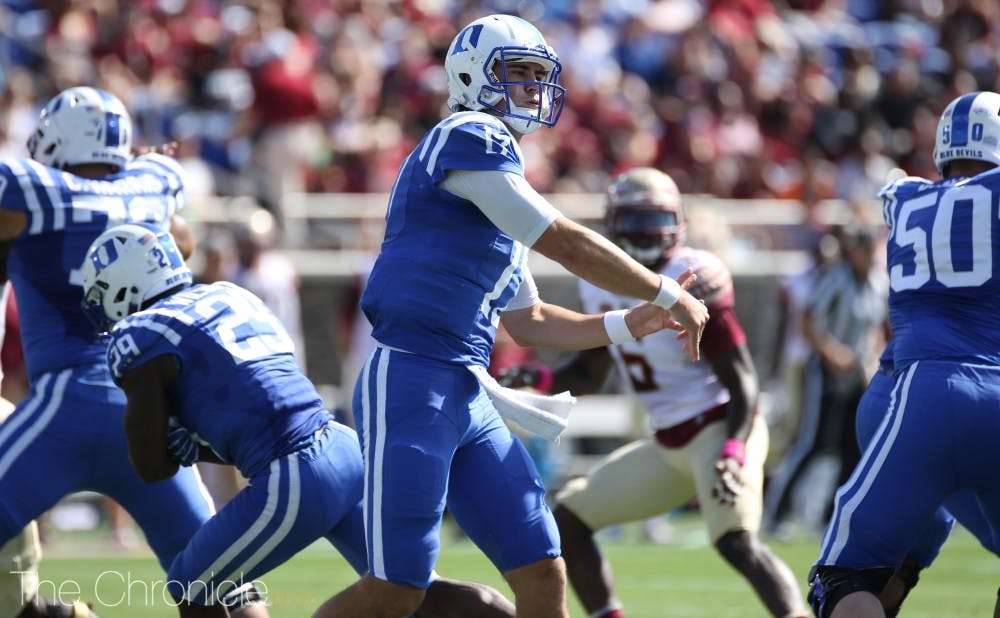 <p>Daniel Jones enjoyed better protection against Florida State last week and will get a chance to break out against a vulnerable Pittsburgh secondary.</p>