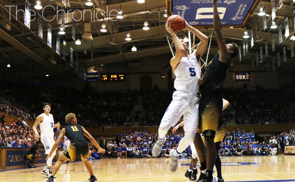 <p>Sophomore Luke Kennard scored 18 points and added nine rebounds Saturday afternoon.&nbsp;</p>