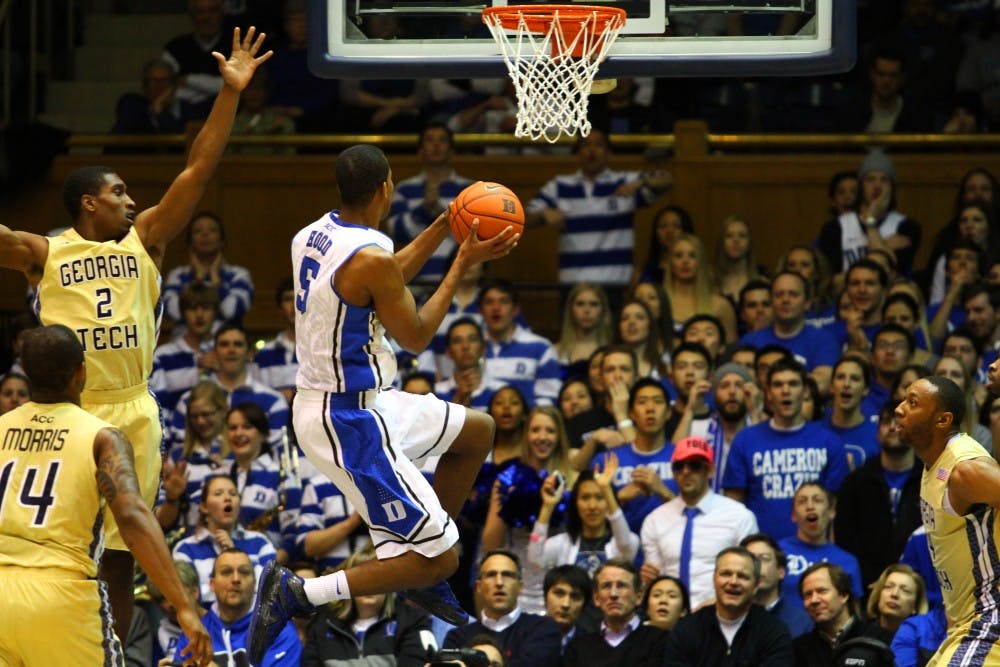 Rodney Hood exploded in the second half en route to 27 points as Duke notched its first ACC win against Georgia Tech.