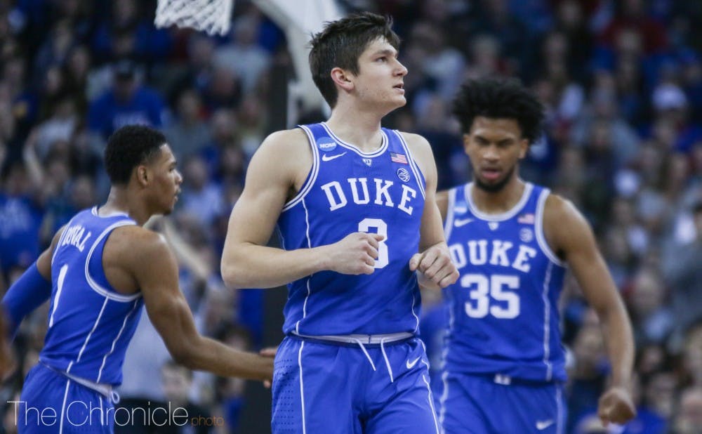 <p>Grayson Allen's shot that could have put Duke in the Final Four rolled off the rim at the end of regulation.</p>