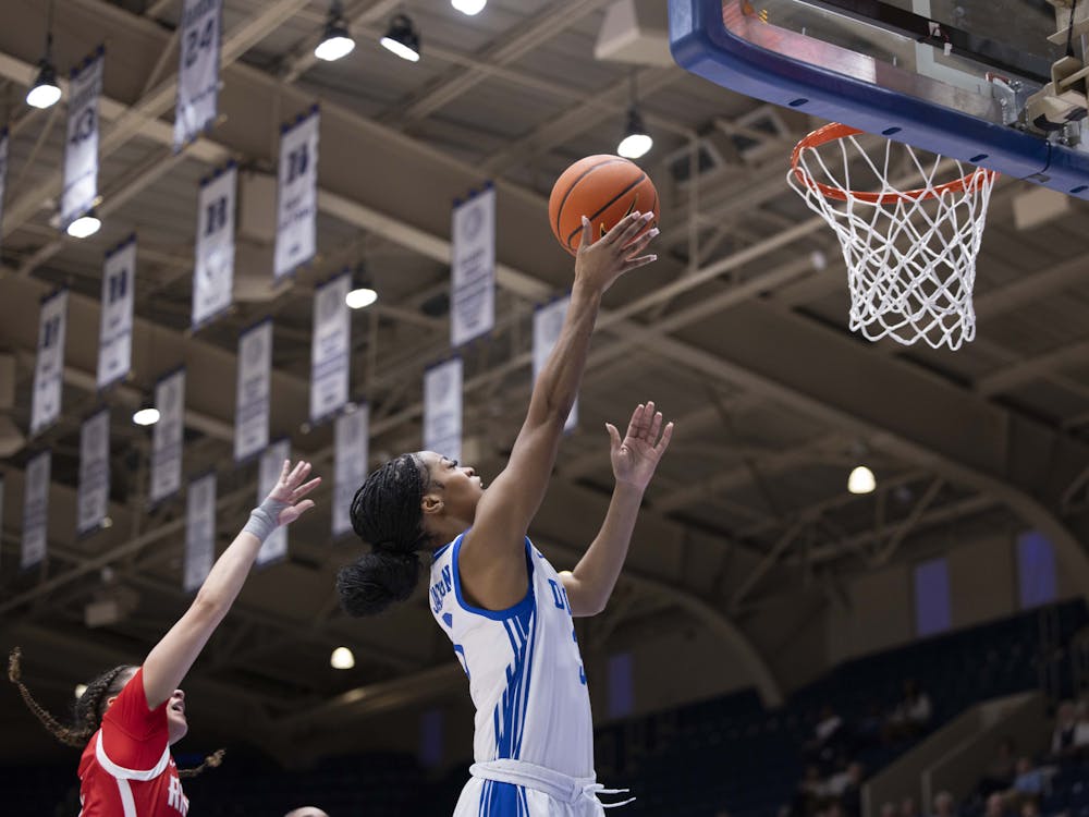 Ashlon Jackson skies up for a layup against Maryland. 