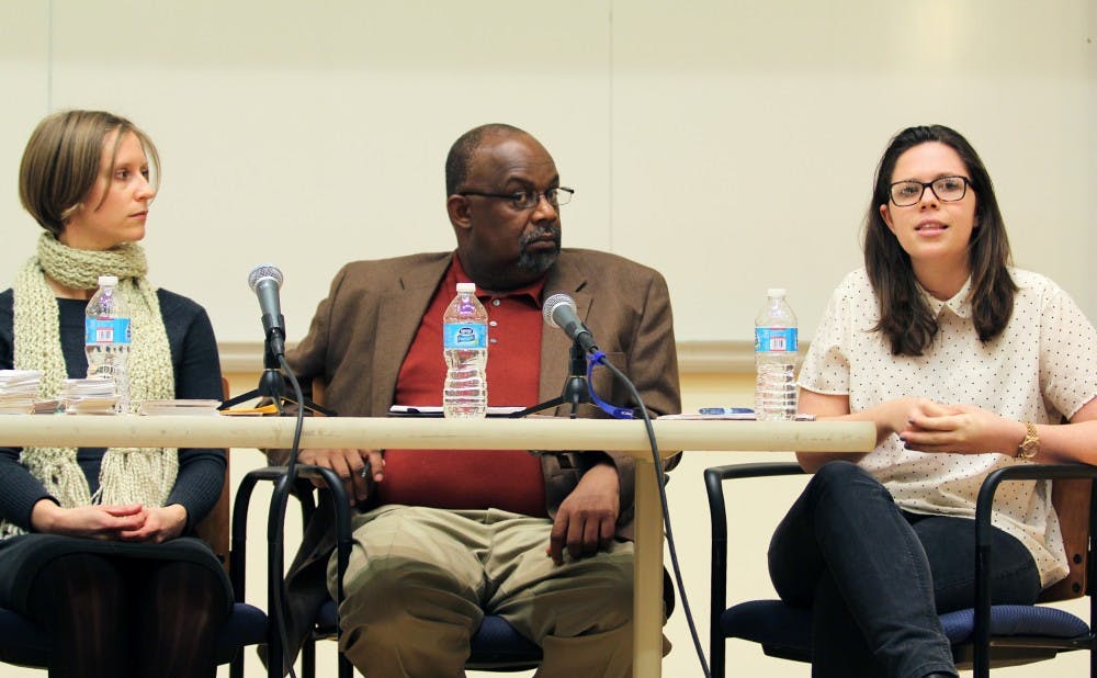 A panel discussion was held with Duke faculty and students after the screening of 
“Section 5.”