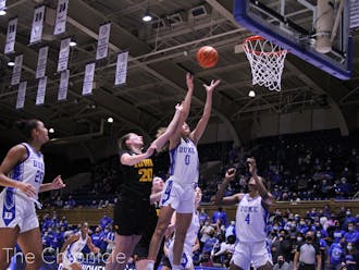 Celeste Taylor scored 17 points and hauled in 13 rebounds in Duke's win against Iowa.
