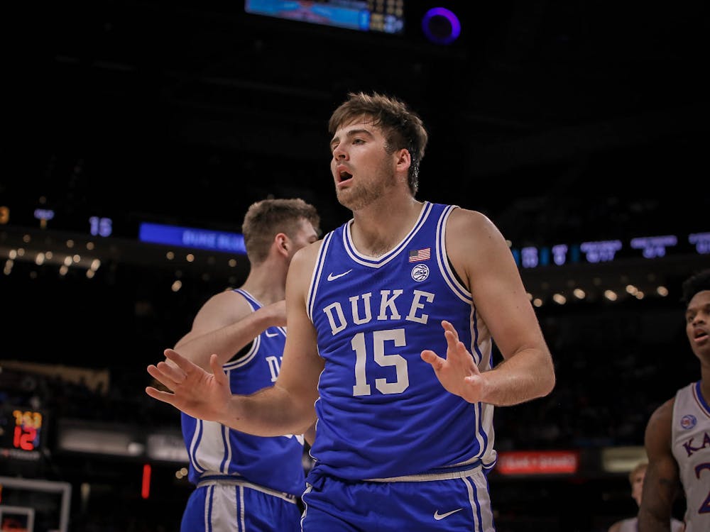 Ryan Young in Duke's Nov. 15 loss to Kansas in Indianapolis.