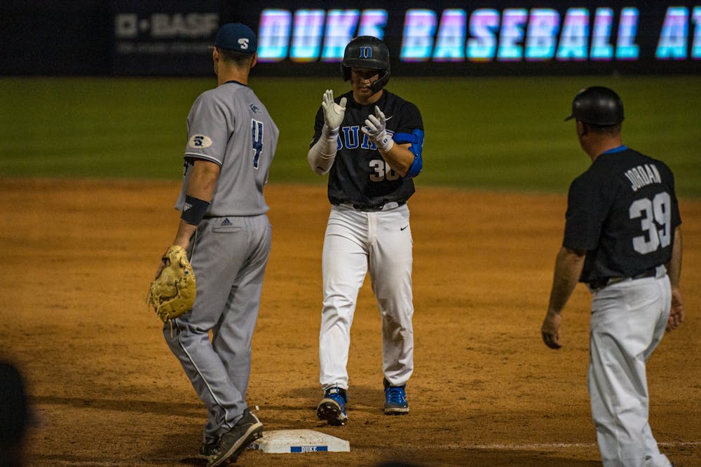 Andrew Yu's walk in the bottom of the 13th inning Wednesday night pushed Duke past Longwood.