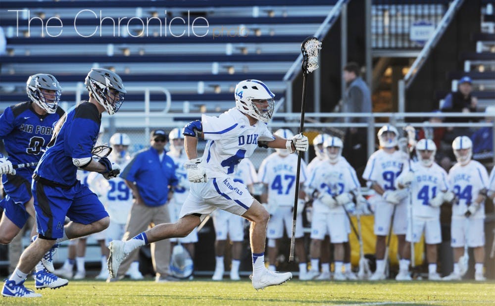 <p>Senior Ethan Powley is back at his natural midfield position for his final season in Durham and could be a major difference-maker in unsettled offensive situations this year.</p>