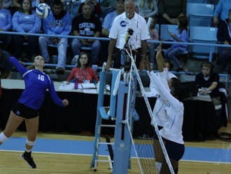Sophomore Cadie Bates put down 13 kills to help the Blue Devils fight back from a 2-1 deficit Sunday at N.C. State.