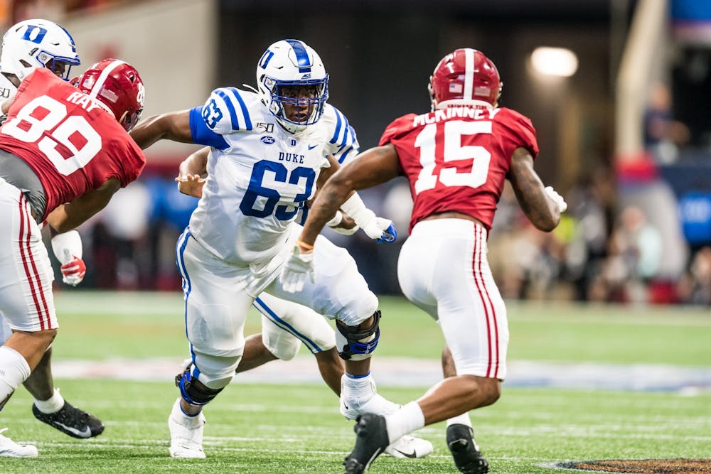 The Blue Devils will miss standout lineman Jacob Monk, who left the program for the NFL.