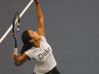 Nadine Fahoum won her 100th career victory Saturday after topping William &amp; Mary’s Nina Vulovich, 6-1, 6-2.