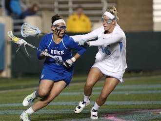 Senior Kerrin Maurer and the Blue Devils could not keep up with the top-seeded Terrapins Saturday.