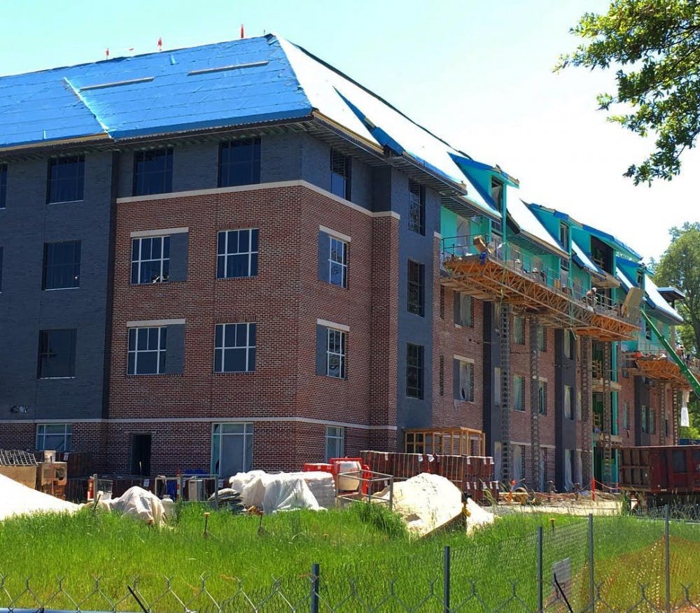 <p>The new residence hall on East Campus will be completed in January 2018.</p>