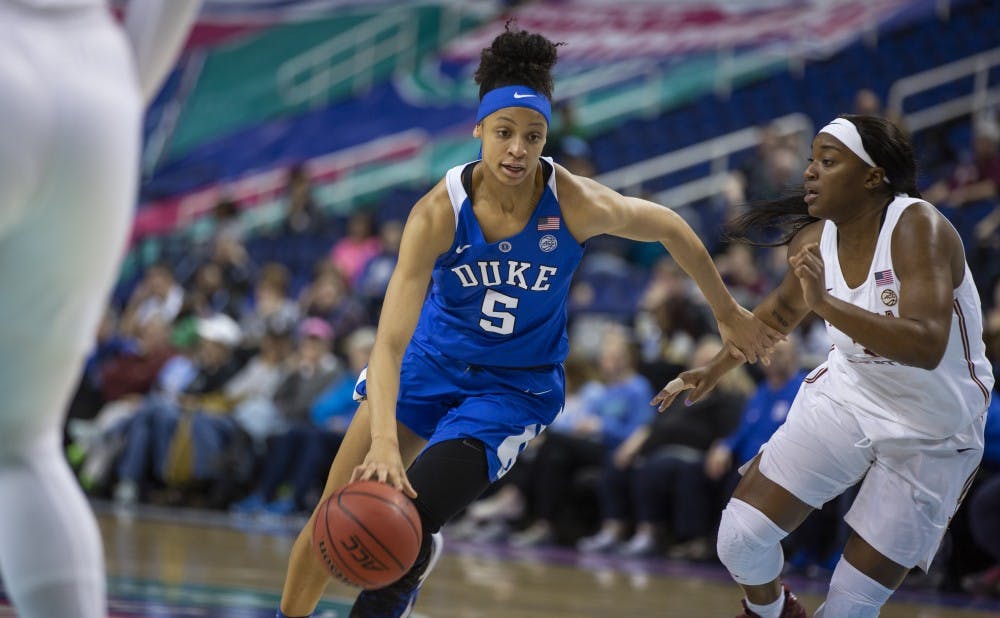 <p>Leaonna Odom's double-digit scoring effort was not enough to overpower the Seminoles.</p>
