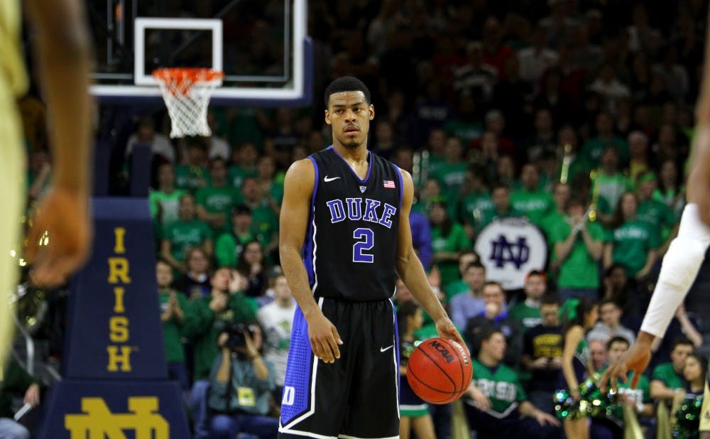 Point guard Quinn Cook scored 22 points, but Duke was upset on the road, falling to Notre Dame 79-77 in its first ACC contest of the season.
