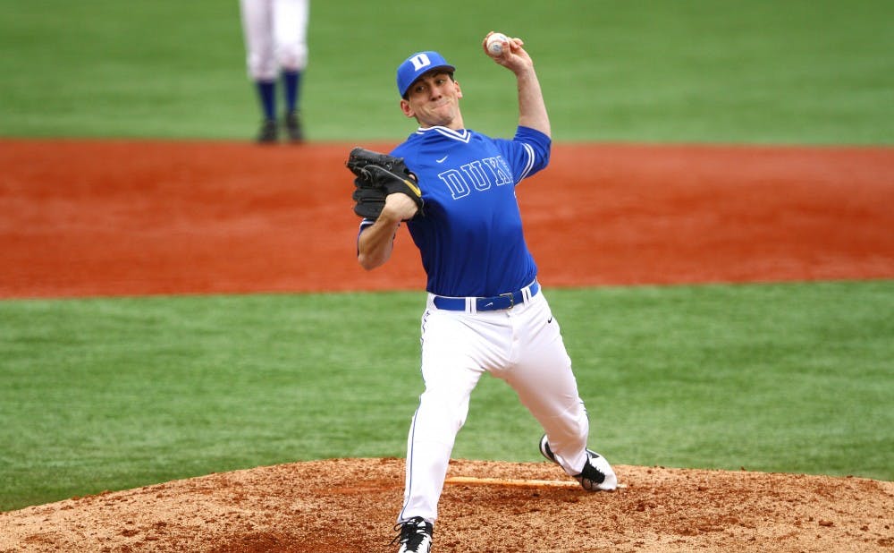 Redshirt senior Dillon Haviland and the Blue Devil relievers put together a two-hit, 5.2 inning shutout performance in Tuesday’s win at Liberty.