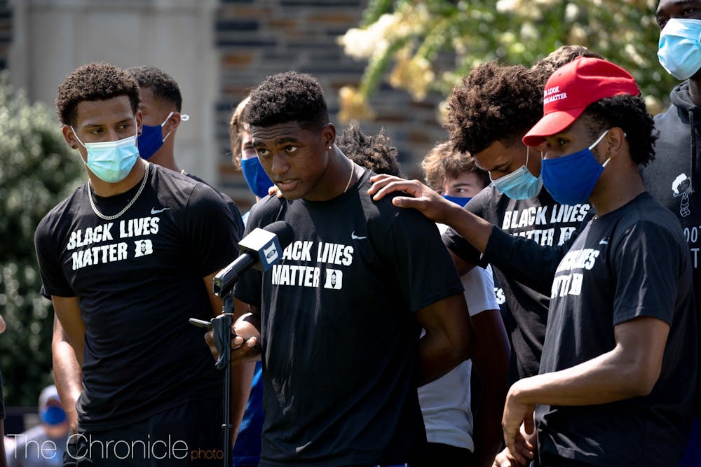 <p>Just weeks after arriving on Duke's campus, Henry Coleman III delivered a captivating speech at a Black Lives Matter protest in Krzyzewskiville.</p>