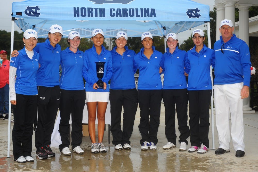 12 October 2014: Duke finishes at -2 with a team score of 862 (288/286/288) to win the 2014 Ruth Chris Tar Heel Invitational Sunday afternoon at  UNC Finley Golf Course in Chapel Hill, North Carolina. Credit - Tim Cowie - TimCowiePhotography.com