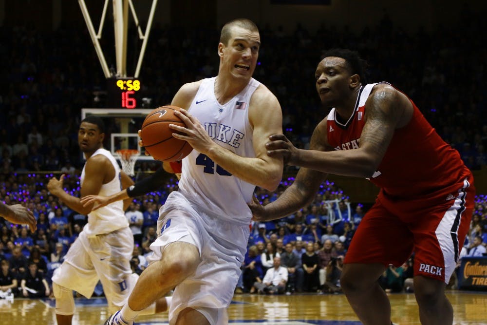 Marshall Plumlee grabbed 12 rebounds for the second straight game, but Duke was still outrebounded 38-29 Saturday.
